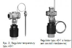 Regulator temperatury Typ 43-1 dn20 bezpośredniego działania, wykonanie gwint wewn.PN25,Tmax=150stC