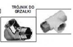 Trójnik do grzałki -chrom 