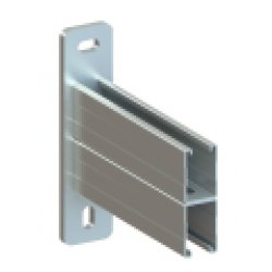 NICZUK  METALL Profil montażowy podwójny typu D-MH2,5 ze stopką ( 41x124x2,5 mm ) dł.480mm