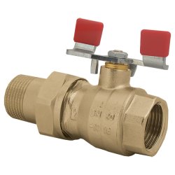 Herz Zawór kulowy z holenderskim połączeniem AG, z uchwytem przełączającym (blacha stalowa ocynkowana) DN32 bez powłoki