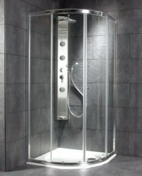 Kabina prysznicowa CITI RONDO 90x90 - profile satynowe 