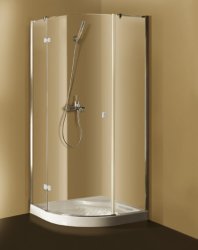 Kabina prysznicowa METROPOLIS RONDO 80x80 - profile chromowe 