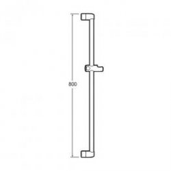 Drążek ścienny 80 cm z uchwytem B - 2 