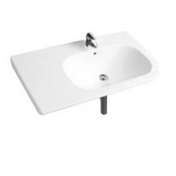 Umywalka asymetryczna z blatem ceramicznym po lewej 90x49 cm Nexo, kolor 