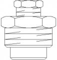 ECO Śrubunek dławikowy, pojedynczy  dla następujących średnic rur: 1" x 14,15mm i 1/4"